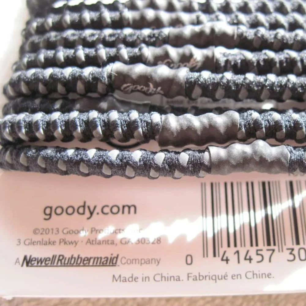 10 Black 2013 Goody Ouchless Stay Put Ponytailer Hair Bands No Metal Elastics